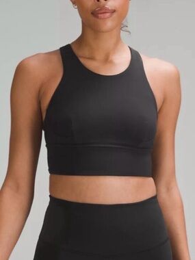Lululemon Wunder Train Longline Sports Bra Black size 8 EUC